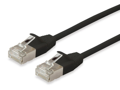 Equip Network Cable CAT.6A Slim F FTP 2x RJ45 1.50M Black Lszh — image 1