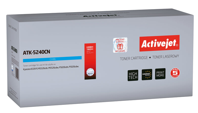 Activejet Cartridge Toner ATK-5240CN Spare Part Kyocera TK-5240C Supreme 3000 Páginas Blue