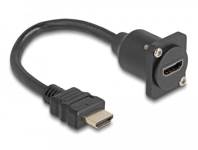 Delock Cable Type D HDMI Male HDMI Female Black 20CM 87966 — image 1
