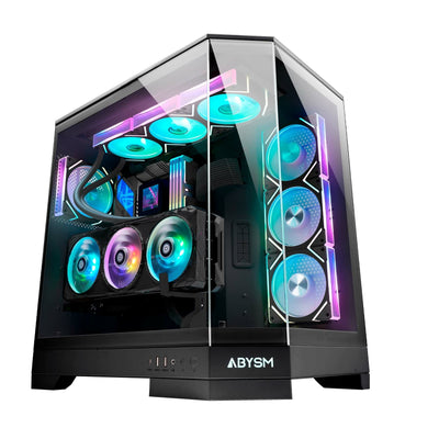 Abysm PC Case Danube Sava H600 Black Tower E-atx, Atx, Itx, microATX - Side And Front Glass Tempered - 3.5 And — image 1