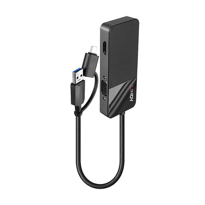Lindy 43354 Hub Interfaz USB 3.2 Gen 1 (3.1 Gen 1) Type-a + Type-c Black — image 1