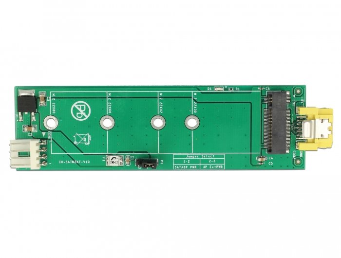 Delock 63917 Convertidor SATA 8 Pines Power Female Slot M.2 Key B