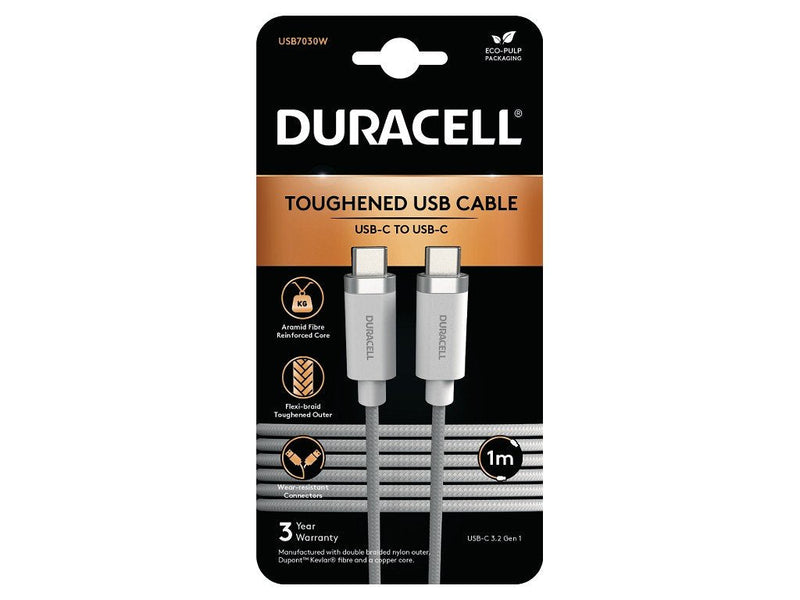 Duracell 1M Usb-c-usb-c 3.2 GEN1 Braided Type-c To Type-c USB 3.2 GEN1 USB7030W