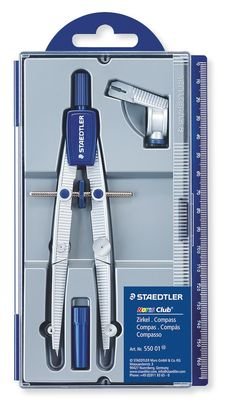 Staedtler Noris 550 01 Compas Precision - Aguja And Mina Intercambiables - Mecanismo Ajuste Fast