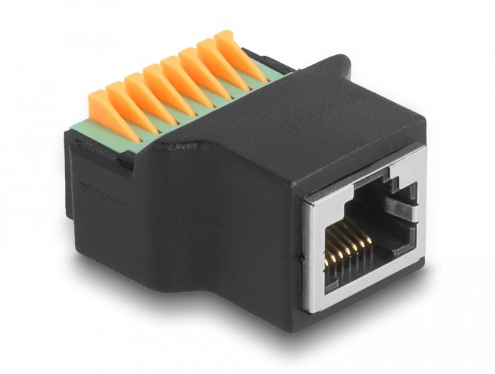 Delock Adapter RJ45 Female a Bloque Terminals With Button Pulsador
