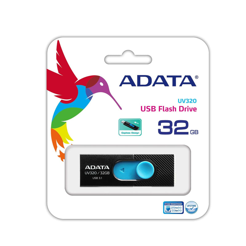 ADATA USB Flash Drive UV320 32GB USB Type a 3.2 Gen 1 (3.1 Gen 1) Black Blue