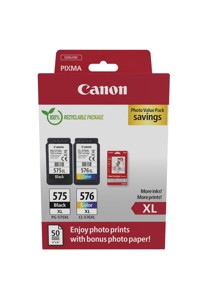 Canon PG-575XL/CL-576XL Multipack 2 Cartridges Ink Originales + 50 Hojas Paper Fotografico - 5437C006 — image 1