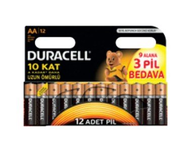 Duracell 5000394203334 Pack 12 Battery Doméstica Battery Body Only Uso Aa Alcalino