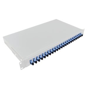 Fiber Front Panel 24 Sc-duplex Or Lc-quad, Grey Claro