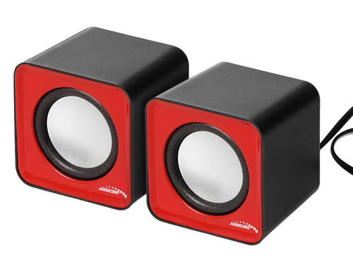 Audiocore Speakers 6W USB Cube Red AC870R — image 1