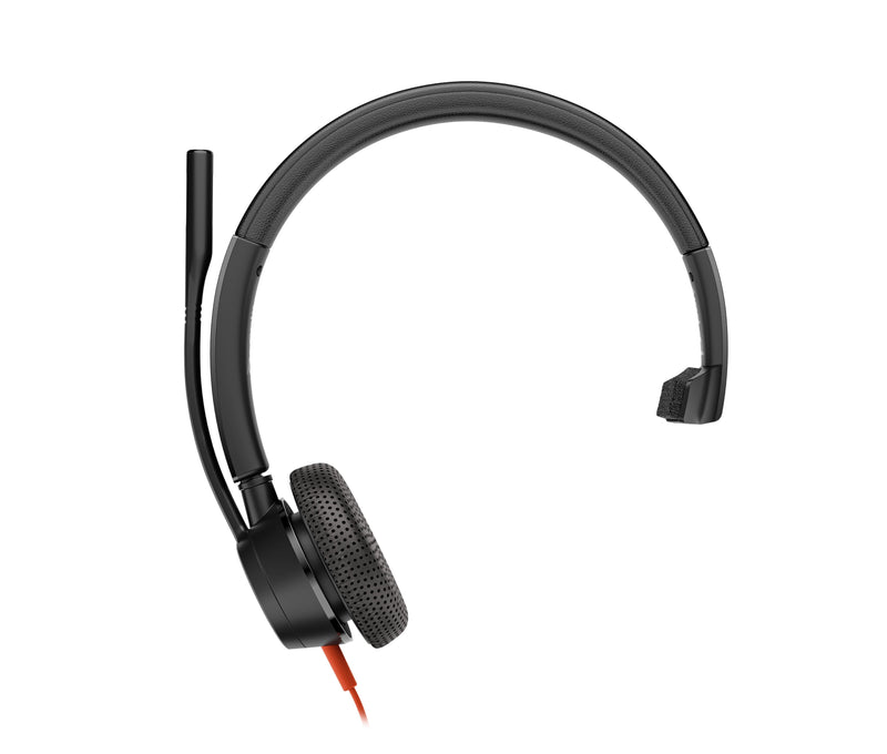 HP Headphones Monoaurales Poly Blackwire 3315 With Certificación Microsoft Teams USB-C + Connector 3,5MM + Ada