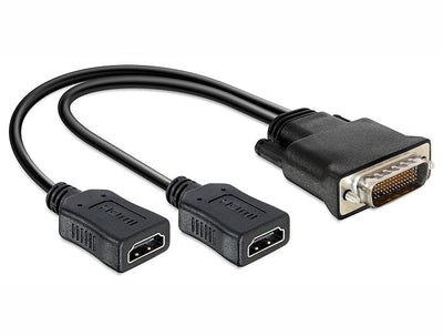 Delock Adapter DMS-59 2x HDMI 25CM Black — image 1