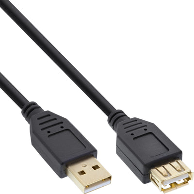 Inline Cable Extensión USB 2.0 Type a Male a Female Black 1,5M — image 1