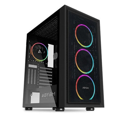 Abysm PC Case ATX Case Danube Kamp Black Argb-tempered Glass- 1x USB 3.0 + 2XUSB2.0 - 4 X Fan 12CM ARGB -argb  — image 1