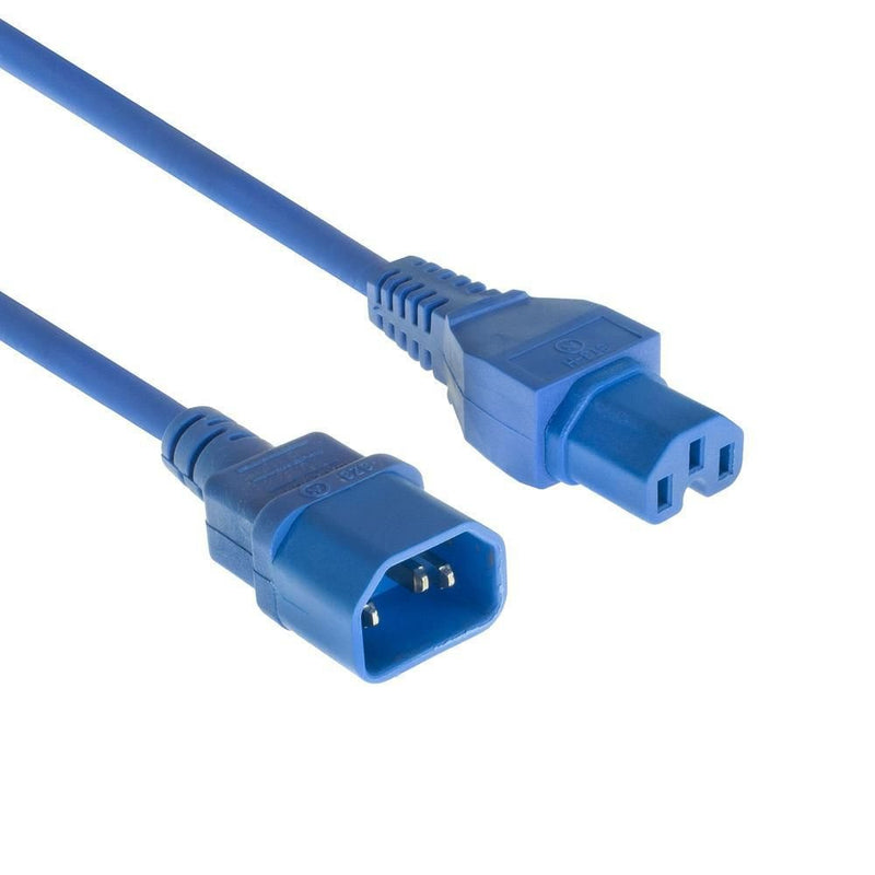 Microconnect PE1415B18 Cable Transmisión Blue 1,8M C14 Acoplador C15 Acoplador