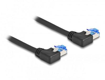 Delock 80211 Network Cable RJ45 CAT.6A S/FTP Acodado a Izquierda 2M Black — image 1