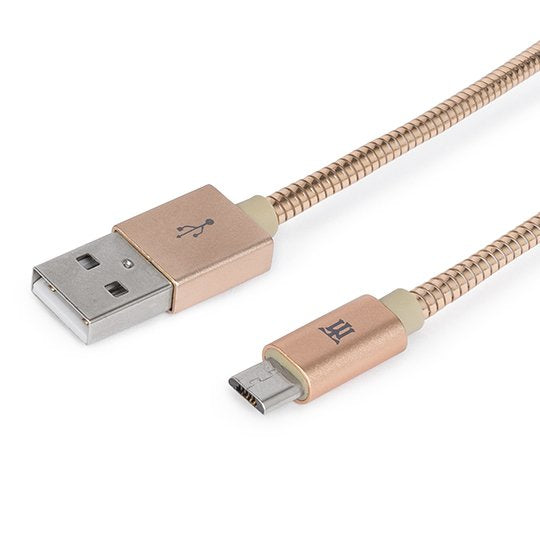 Premium Cable Maillon Micro USB 2.4 Metal Gold 1M