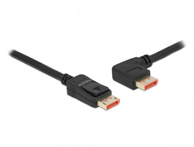 Delock Cable DisplayPort Male Recto a Male 90° Izquierda Angular 8K 60 HZ 1M — image 1