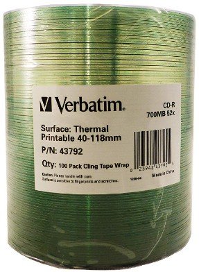 Verbatim 43792 Cd-r Verbatim 100 Pcs 700MB 52X — image 1