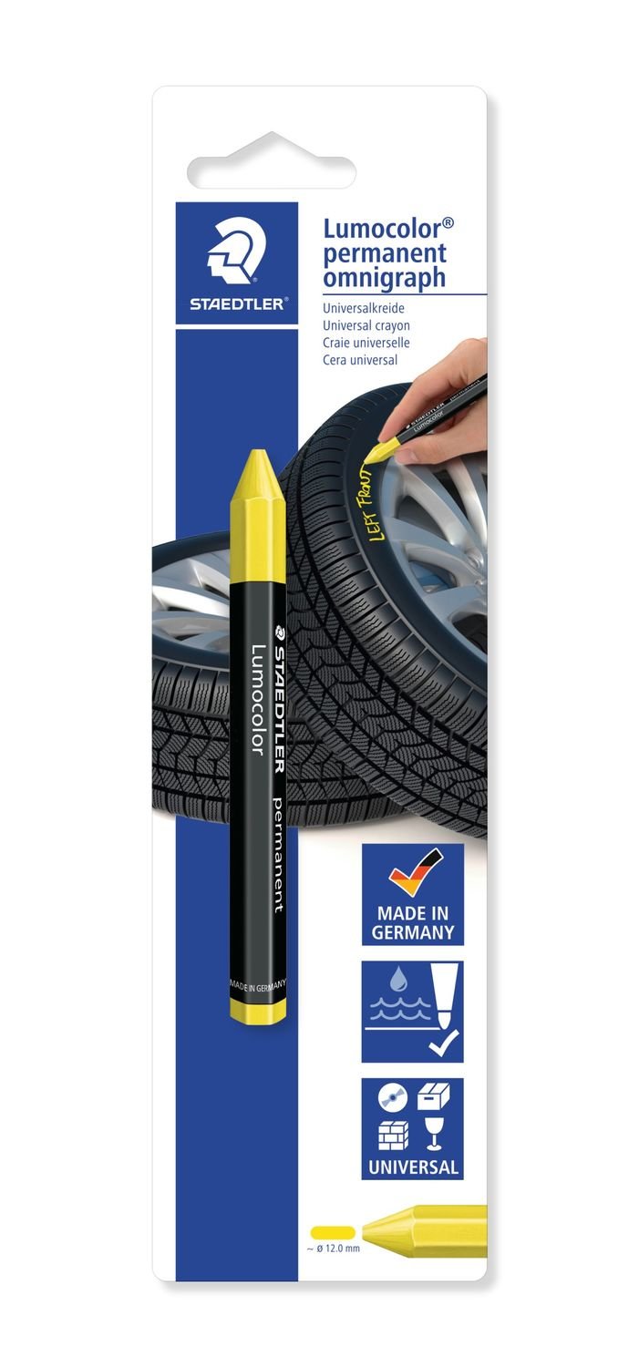 Staedtler Lumocolor 236-1 BK-1 Tiza Universal Neumáticos Permanente