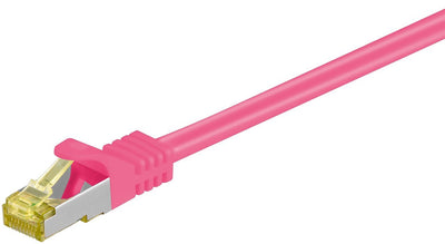 Goobay RJ-45 CAT.7 1M Network Cable S/FTP (s-STP) Magenta — image 1