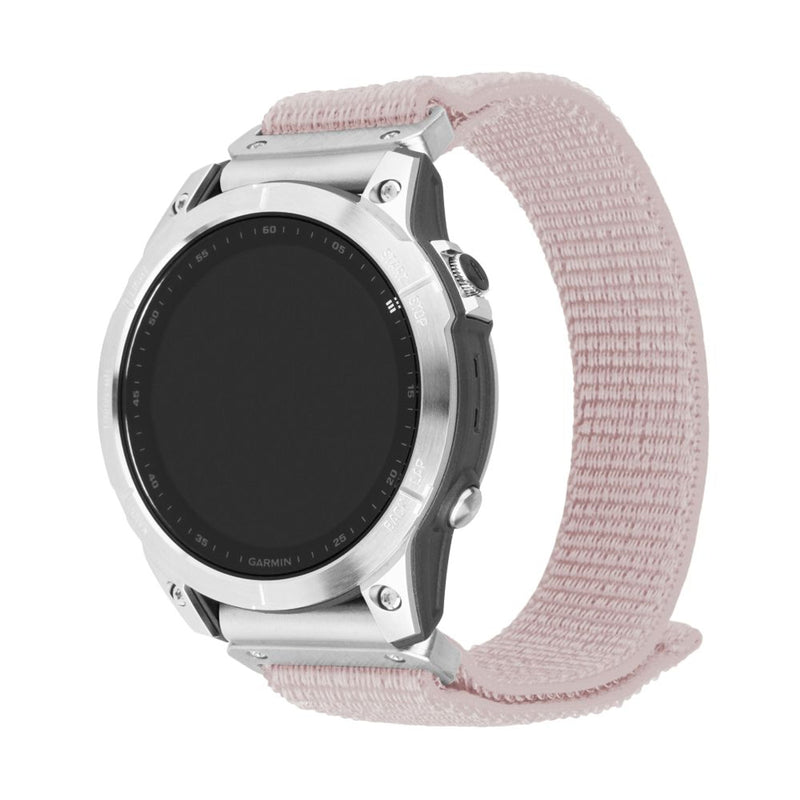 Fixed Nylon Sporty Strap For Garmin Quickfit 22MM, Rose Gold