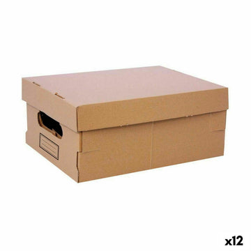 Confortime Storage Box With Lid Confortime Cardboard 30 X 22,5 X 12,5 Cm (12 Units)