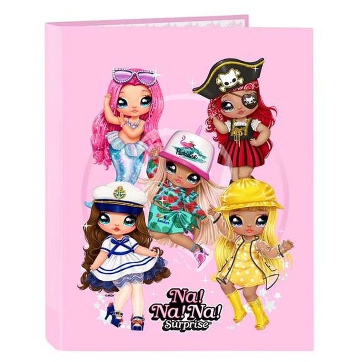 Ring binder Sparkle Na! Na! Na! Light Pink 26,5 x 33 x 4 cm