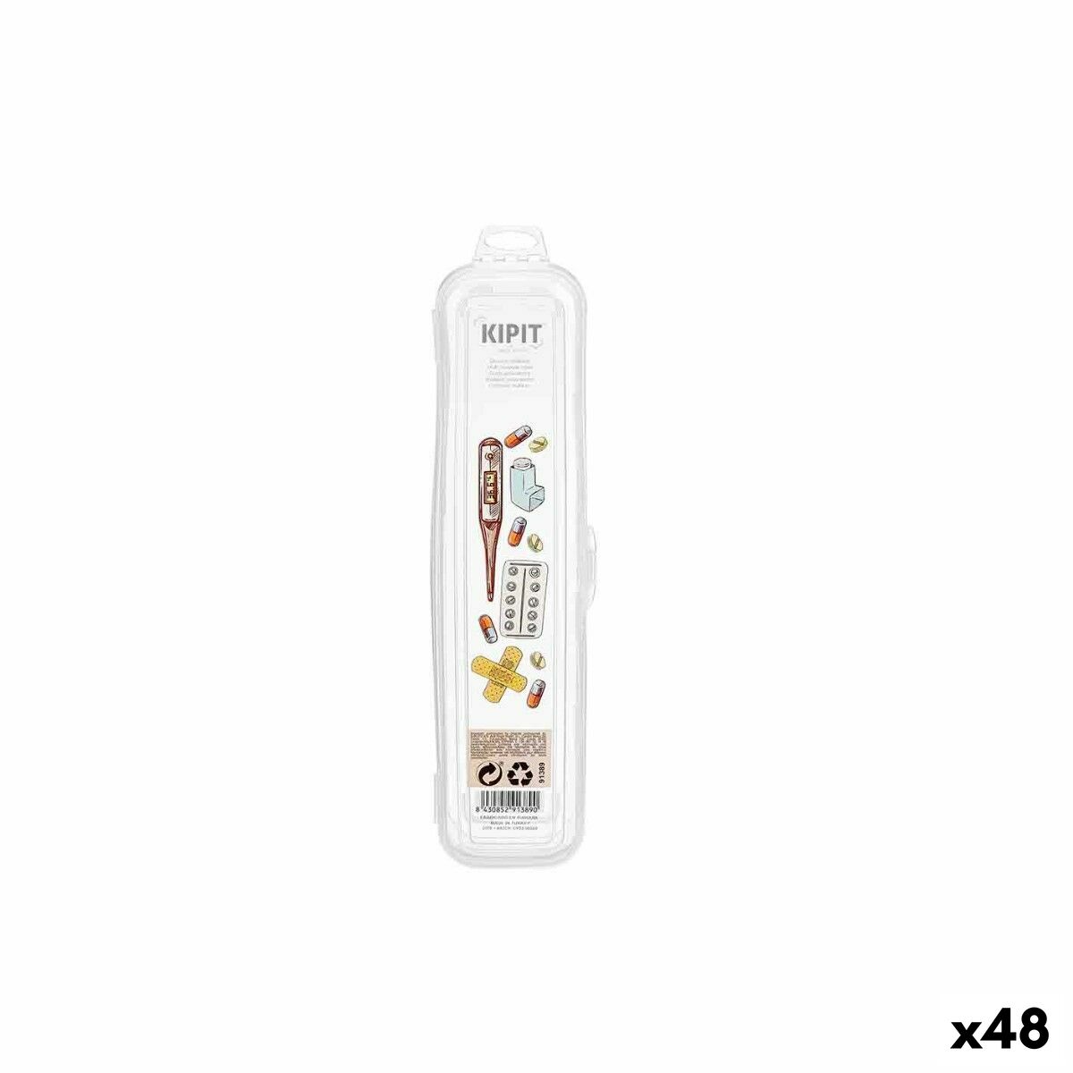 Case Kipit Transparent Travel First Aid Kit (48 Units)
