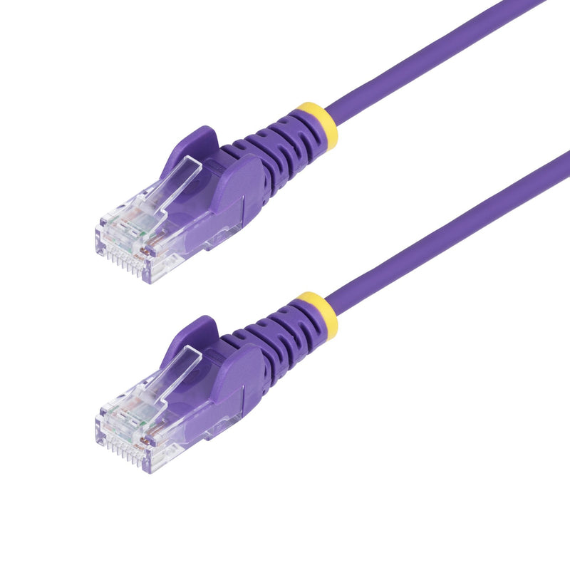 StarTech.com Cable Ethernet CAT.6 Slim 1M Purple - UTP - Cobre Puro - 28AWG - RJ45 - Snagless - Lszh - Probado