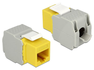 Delock Keystone Module RJ45 Female Lsa CAT.6 UTP Yellow — image 1