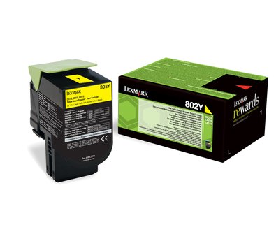 Lexmark Genuine Toner 802Y Yellow CX310/410/510 1.000 Paginas — image 1