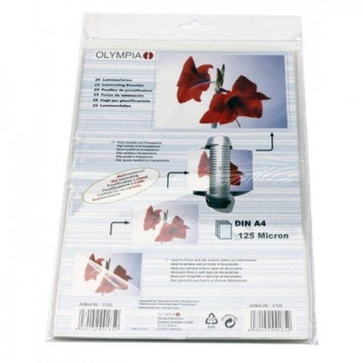 Olympia 9185 Cases Plastificar, 125 Mic, Din A4, 25 Units — image 1