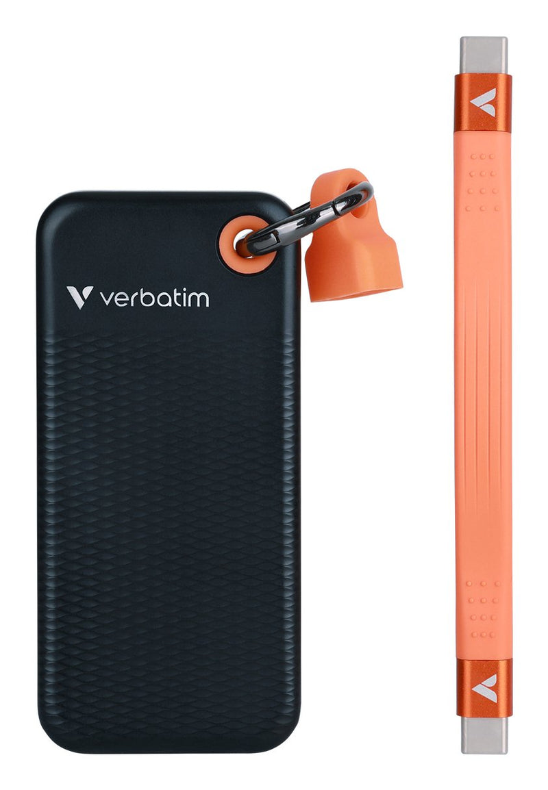 Verbatim SSD 256GB, USB 3.2, Type-c, Pocket, Black/Orange