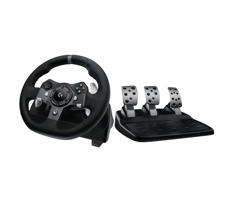Logitech Wheel Carreras G920 Driving Forcé Xbox One PC Forcé Feedback With Dos Motores 900 Rotación Pedals Cal