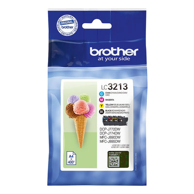 Brother Genuine Ink LC-3213VALDR Black Cyan Magenta Yellow — image 1