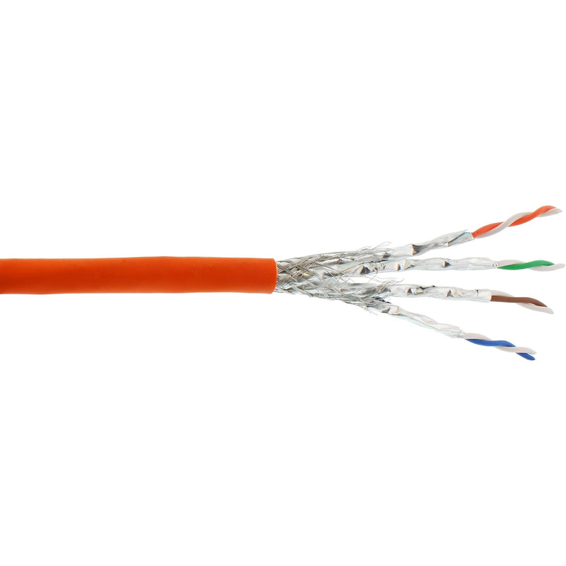 Inline® Installation Cable S/FTP Pimf CAT.7A AWG23 1200MHZ Halogen Free Orange 300M