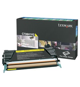 Lexmark C-736, X-736 738 Toner Yellow High Yield C736H1YG — image 1