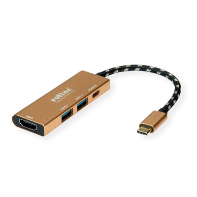 Roline Gold USB Type-c Estación Acoplamiento, HDMI 4K, 2x USB 3.2 Gen 1, 1X Pd — image 1