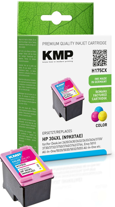 Kmp Ink HP 304XL Colour N9K07AE 300 S. H175CX Recargad — image 1