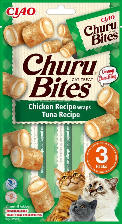 Inaba Golosina Gatos Churu Bites Atún With Pollo 3X10 G — image 1