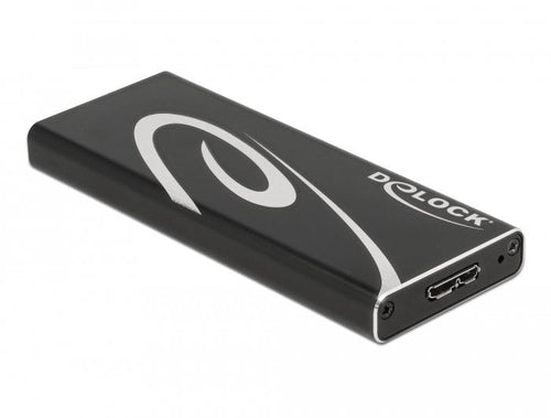 Delock 42007 Box External Hard Drive External Enclosure Unit Estado Sólido (SSD) Black M.2 — image 1