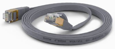Wantecwire FTP, Cable Ultra-slim CAT.6A, Q 1,6X6,5MM, Grey Length 1,50M — image 1