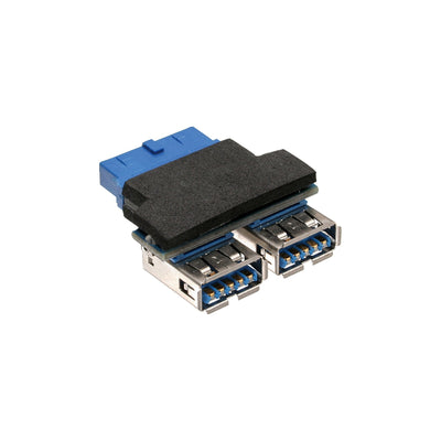 Inline Adapter USB 3.0 Internal 2x USB a Female Head Motherboard — image 1