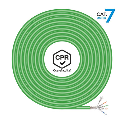 Aisens Bobina Cable RJ45 Lszh Cpr Cca CAT.7 600MHZ S/FTP AWG23 - 500M - Green — image 1