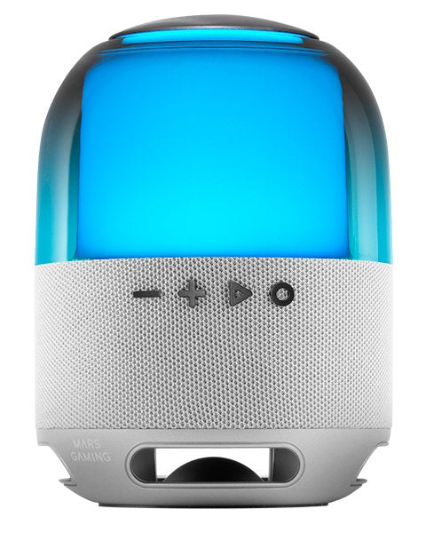 Mars Gaming Bluetooth Speaker RGB Ms-flow 360º White 15W/ Bluetooth 5.3, microSD/ Iluminación RGB 360º/ Batter