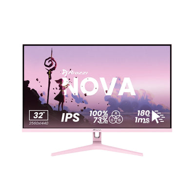 Arozzi Monitor Nova 32 31.5 2560 X 1440 Pixels Quad HD LED Pink — image 1