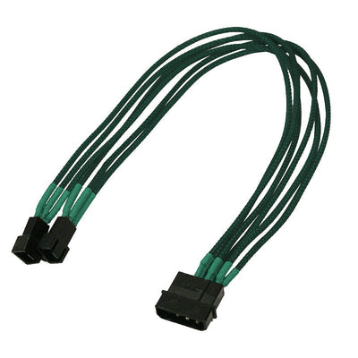 Nanoxia Cable 4-PIN a 2 X 3-PIN, Single, 30CM, Green — image 1