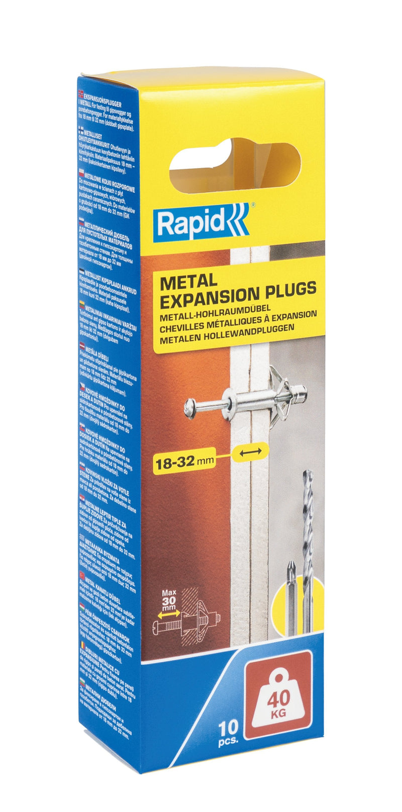 Rapid Blíster 10 Unidades Taco Expansión Metallic Ø11X65 Tornillo M5X74 5001551