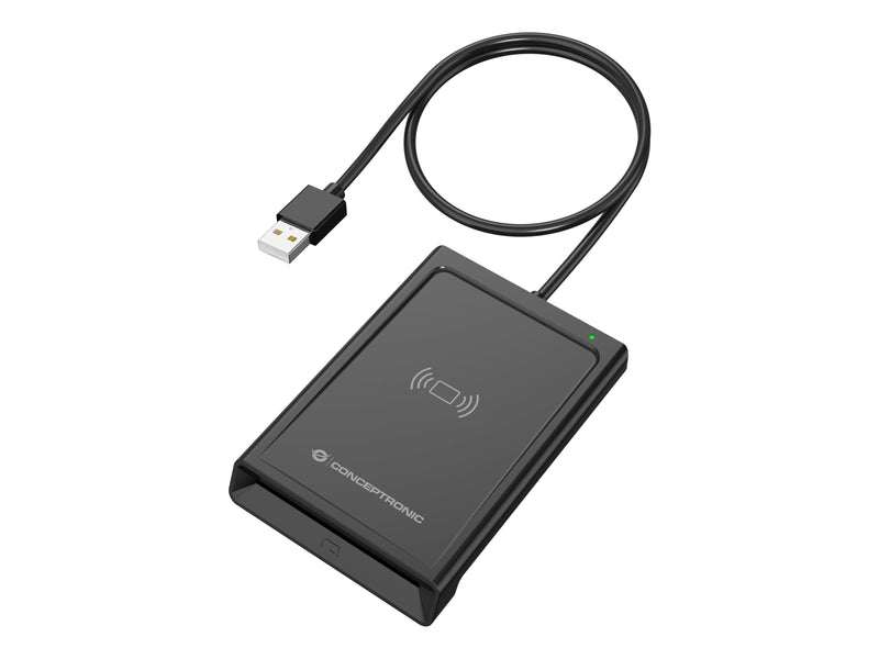 Conceptronic Card Reader Dual-interf. Smart-id Kartenleser USB-A Black
